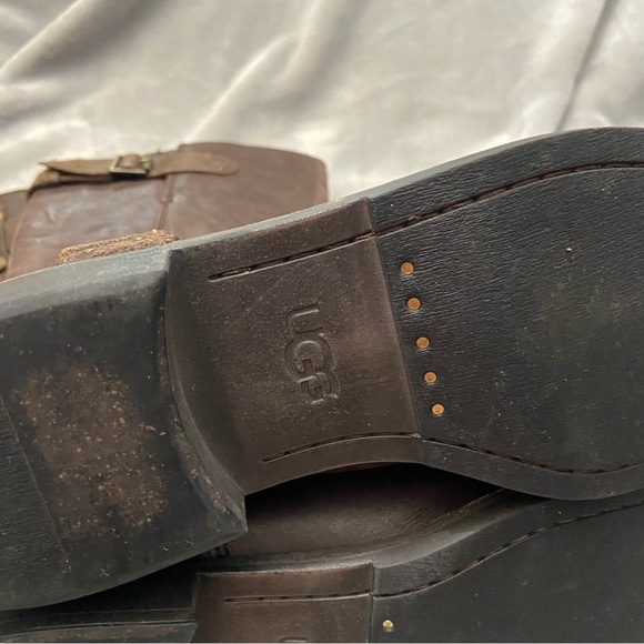 UGG Damien Rylie Collection Leather Buckle Moto Boots Size 8.5 - Picture 6 of 6